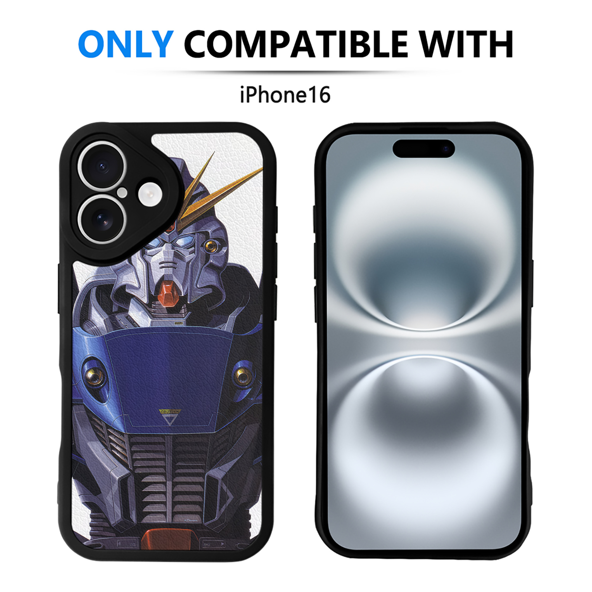 （画像用） 機動戦士ガンダム Mobile Suit Gundam 【iPhone 16シリーズ対応】シリコンスマホケース（レザー調） 材質：シリコン